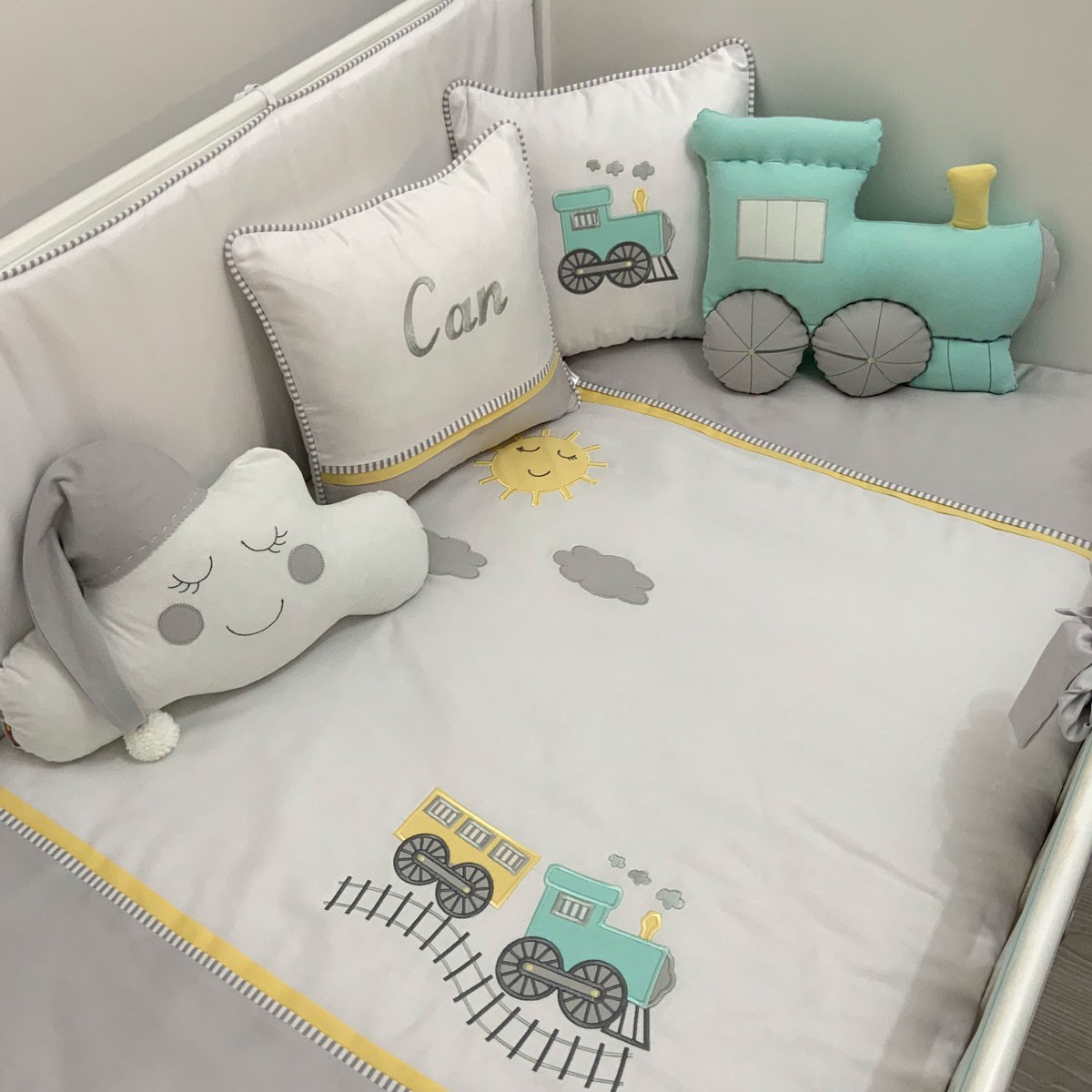 Trenli Bebek Uyku Seti / Mint Sarı